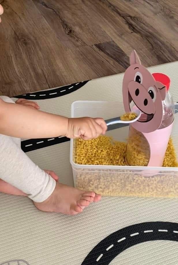 Feed the Pig Sensory Bin