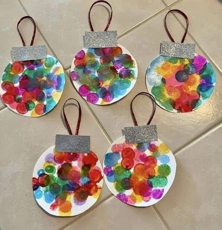 Fingerprint Christmas Ornament Craft