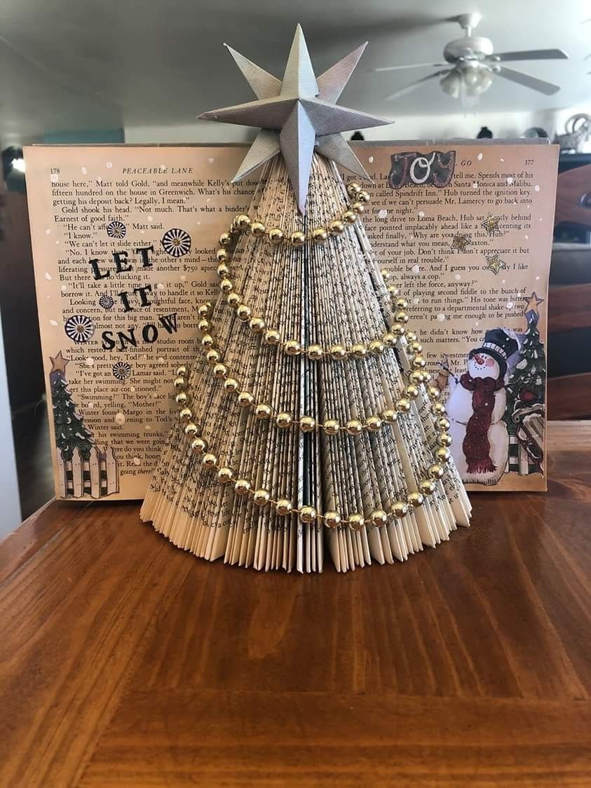 Folded Book Christmas Tree Craft