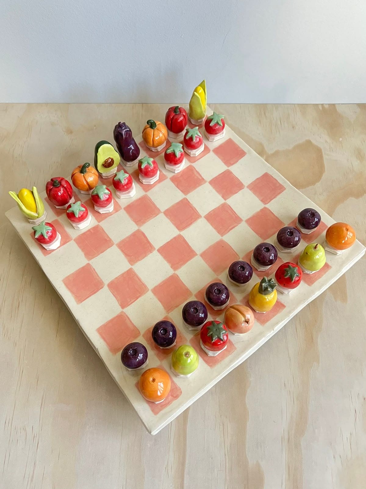 20 Creative DIY Projects Inspired by Chess Boards Fruit-Themed Chess Set