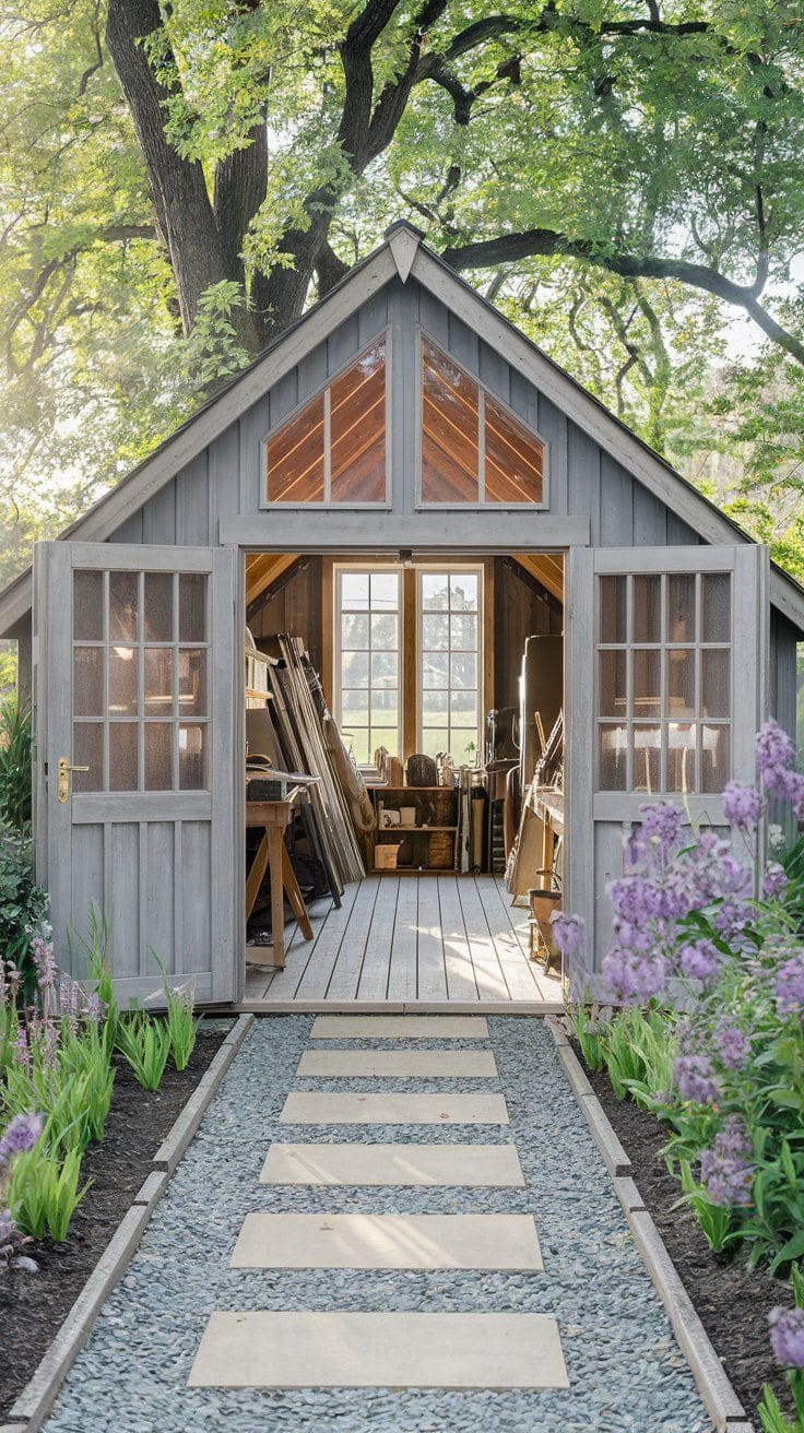 25 Stunning Garden Shed Ideas to Elevate Your Backyard Space Functional Garden Workshop Shed