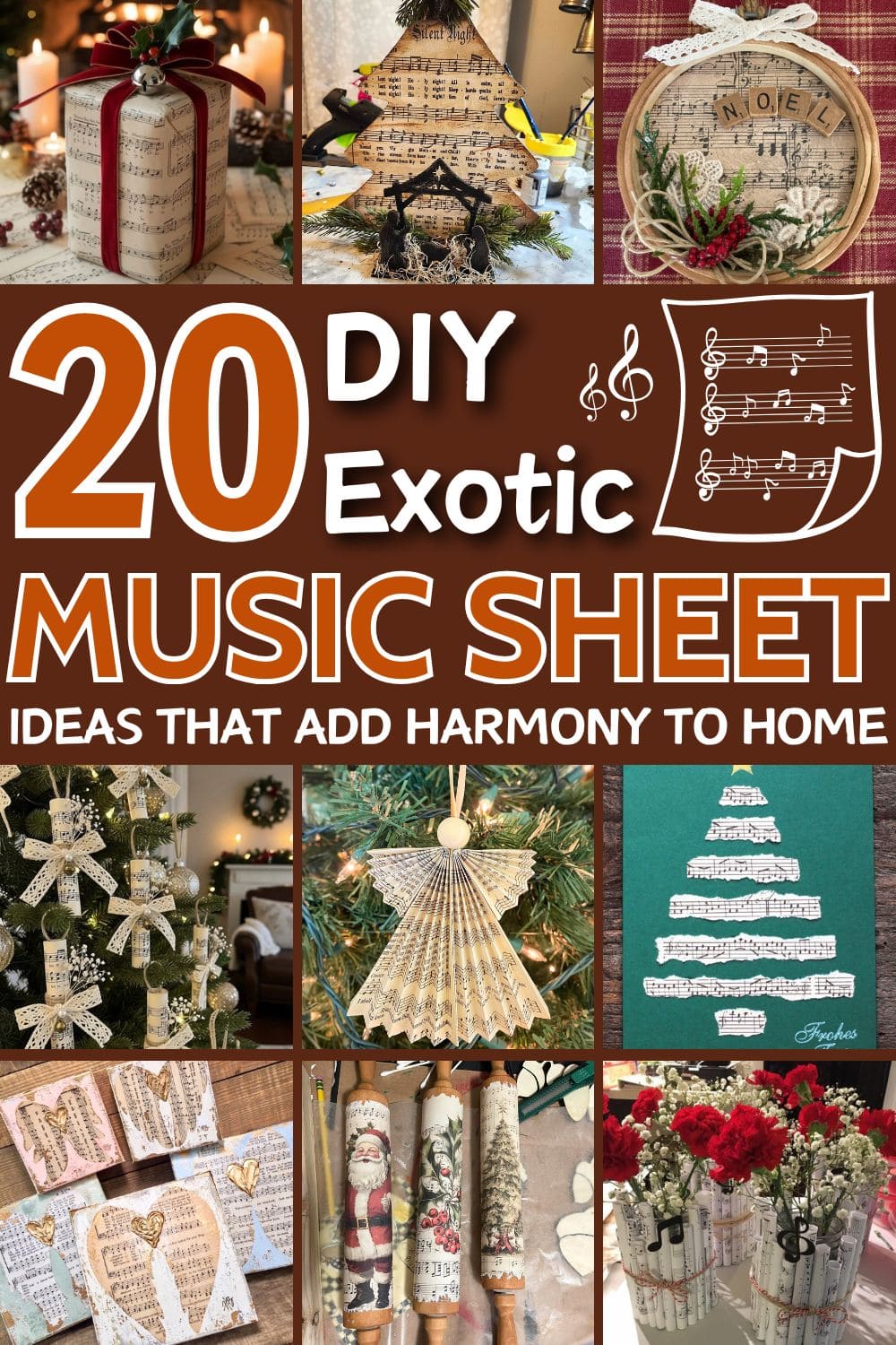 20 Beautiful Music Sheet Crafts to Add Harmony to Your Home 20 Beautiful Music Sheet Crafts to Add Harmony to Your Home