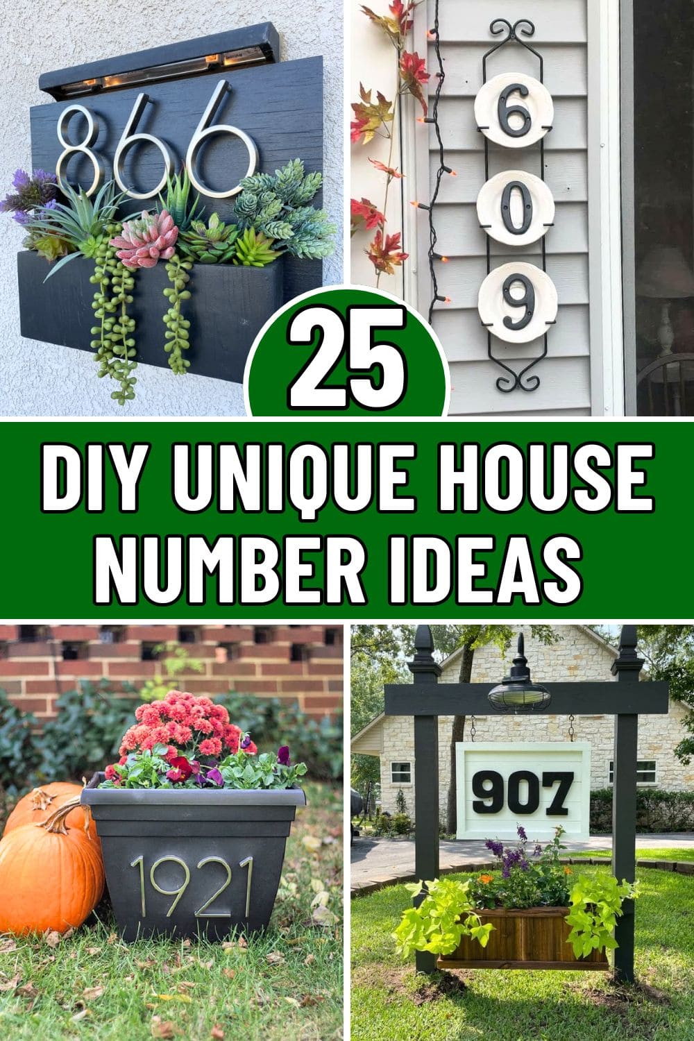 22 DIY House Number Ideas to Make Your Home Stand Out