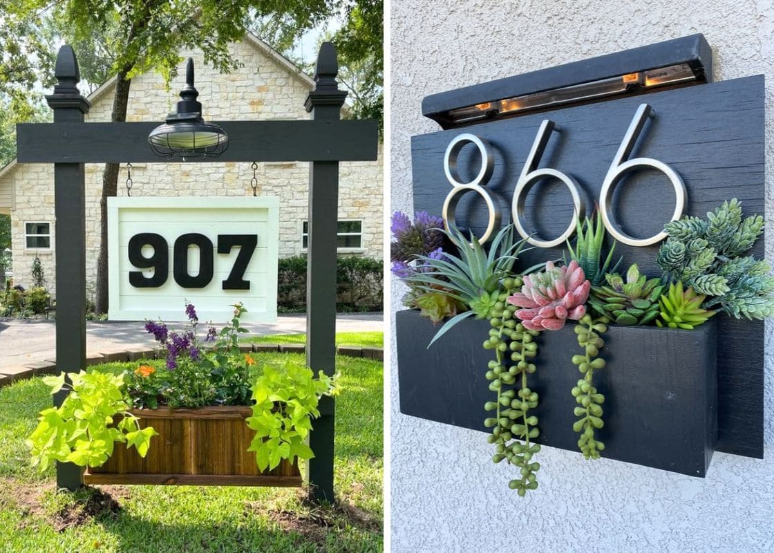 22 DIY House Number Ideas to Make Your Home Stand Out