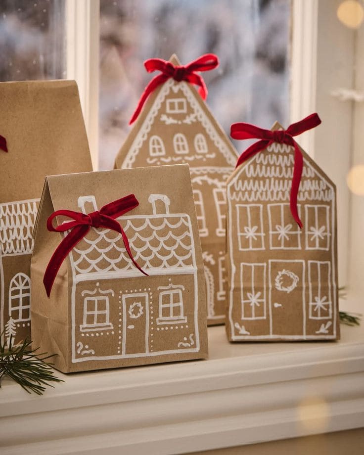 Gingerbread Village Gift Bags