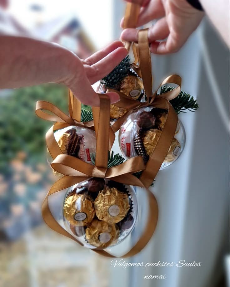 Golden Delight Chocolate Ornaments