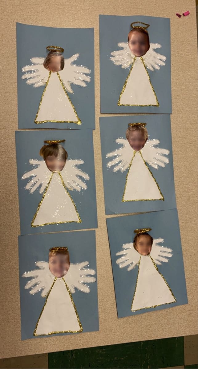 Handprint Angel Christmas Craft