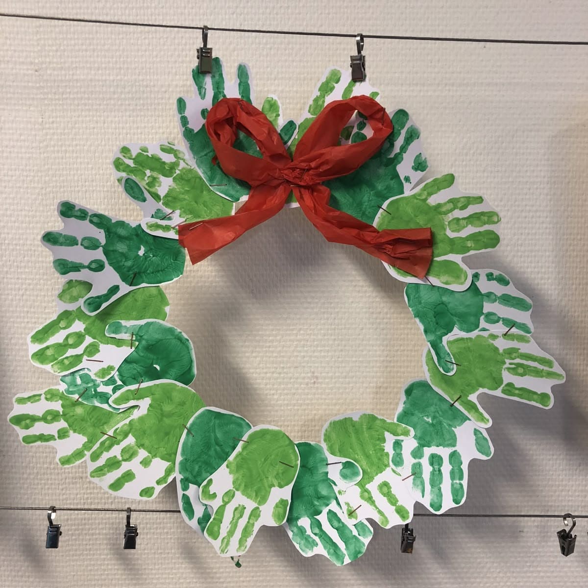 Handprint Christmas Wreath Craft