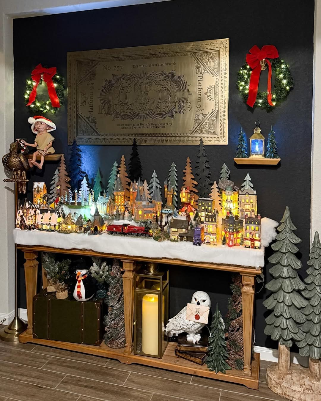 20 Magical Harry Potter Christmas Decor Ideas to Enchant Your Home Hogsmeade Village Christmas Display