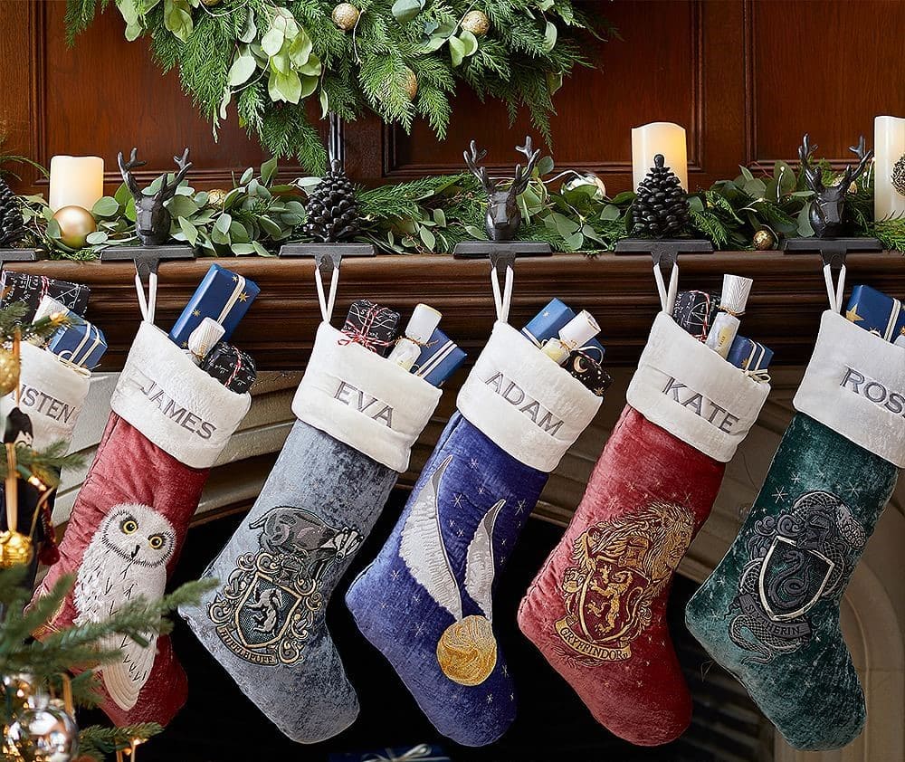 20 Magical Harry Potter Christmas Decor Ideas to Enchant Your Home Hogwarts House Christmas Stockings