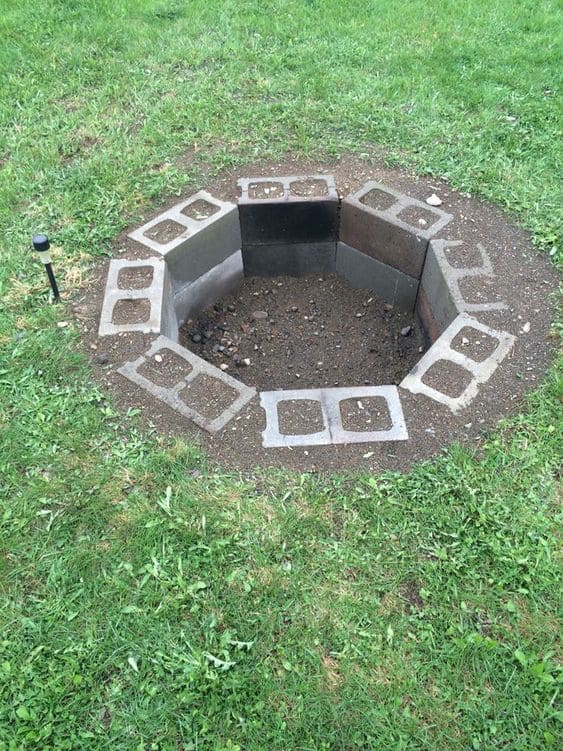 In-Ground Cinder Block Fire Pit