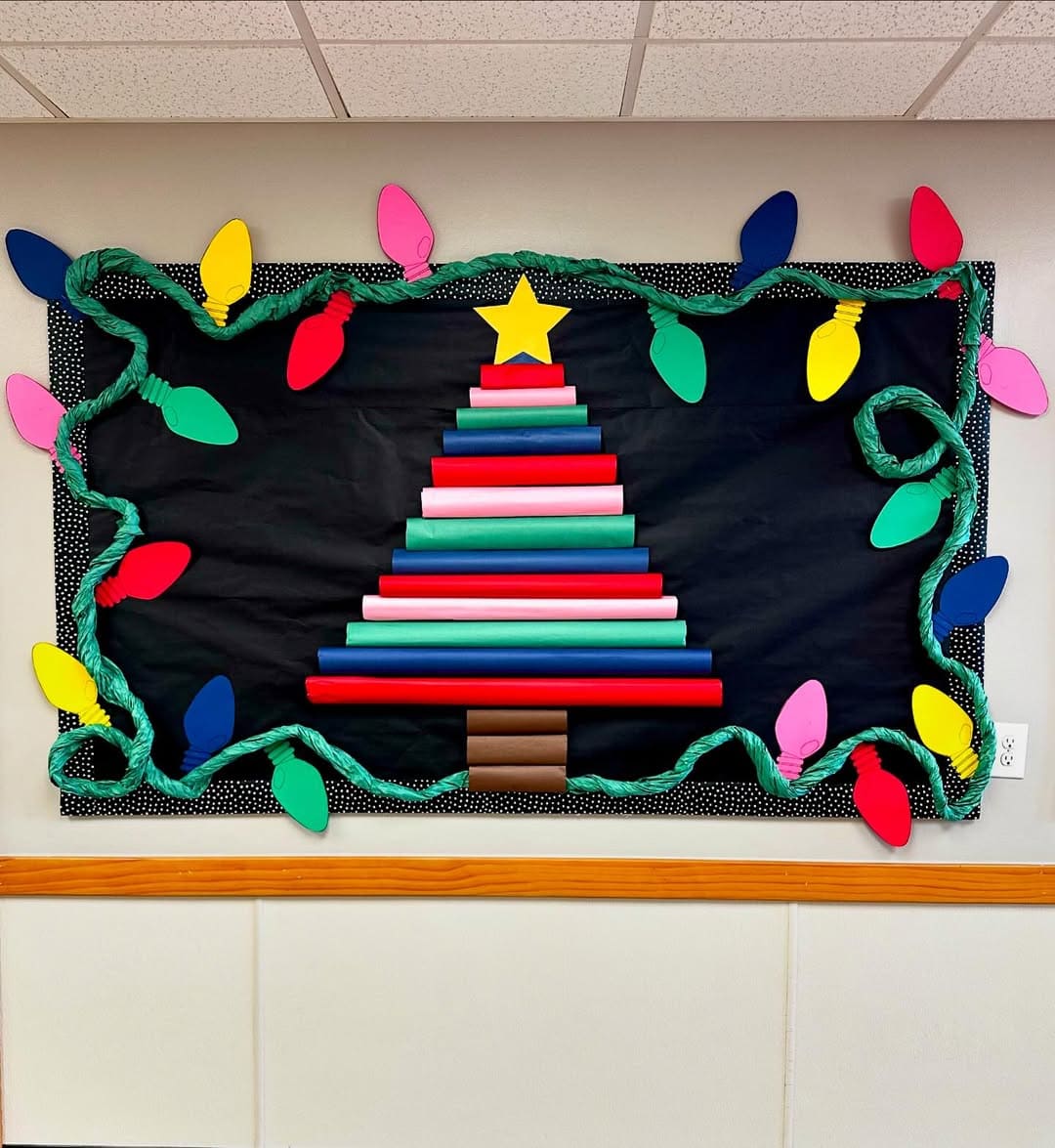 Layered Paper Tree Bulletin Board