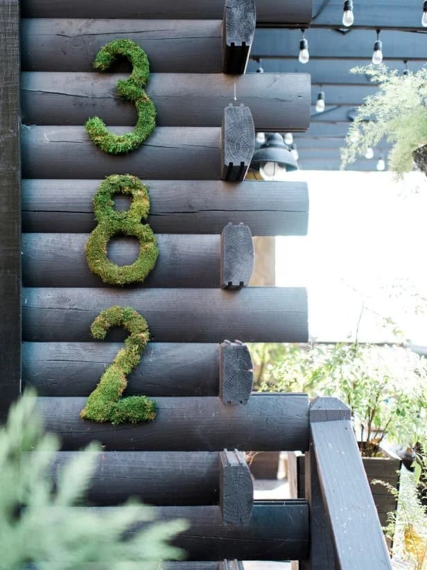 Living Moss House Number Display