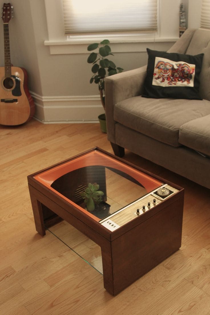 12 Old TV Makeovers to Give Nostalgia a Modern Twist Mid-Century TV Coffee Table Makeover