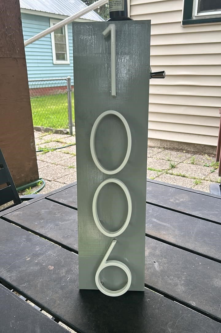 Modern Vertical Number Post