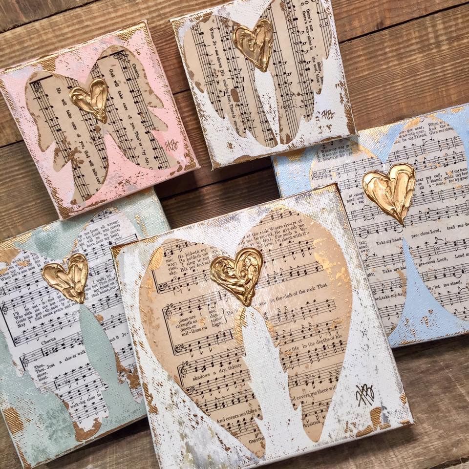 20 Beautiful Music Sheet Crafts to Add Harmony to Your Home Music Sheet Angel Heart Art