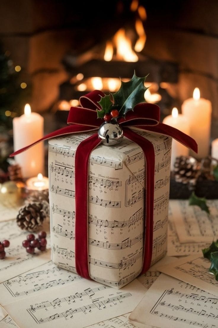 20 Beautiful Music Sheet Crafts to Add Harmony to Your Home Music Sheet Gift Wrap Magic