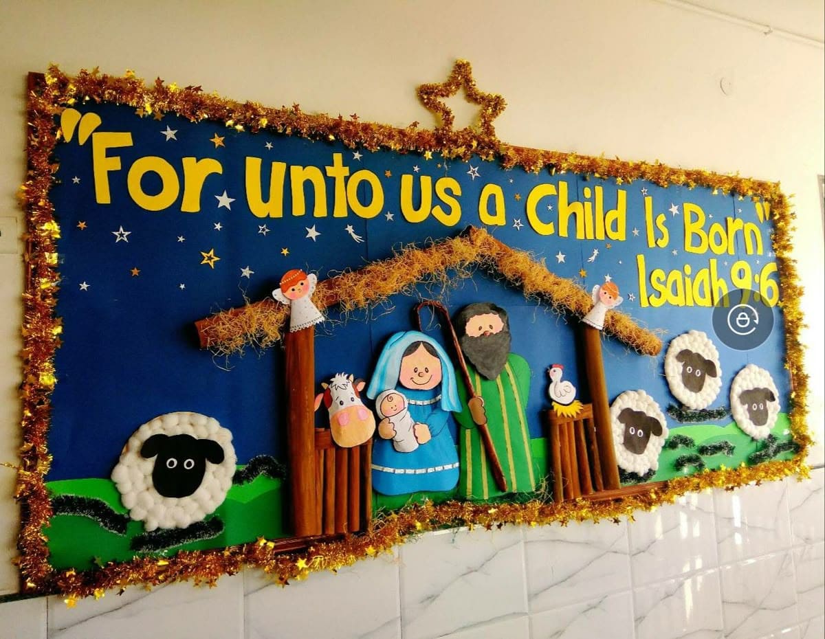 Nativity Scene Christmas Board