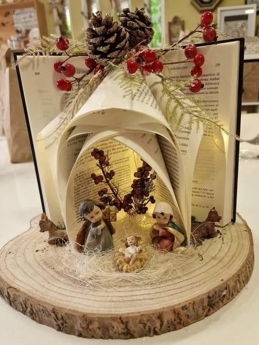 Nativity Scene Within Storybook Pages