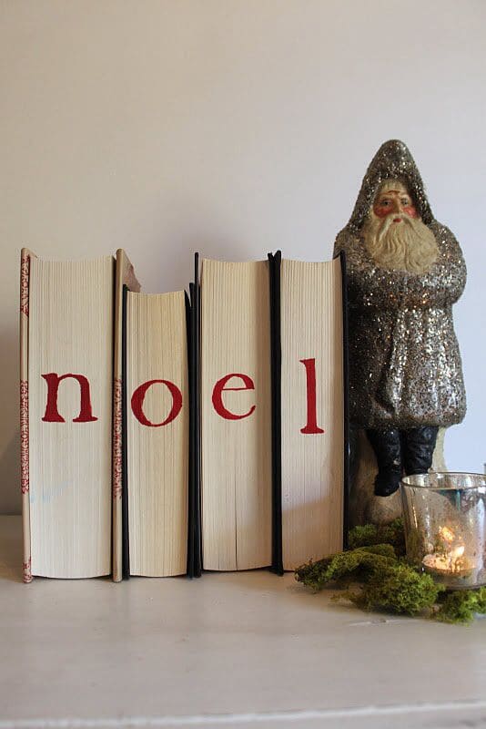 Noel Book Spine Display