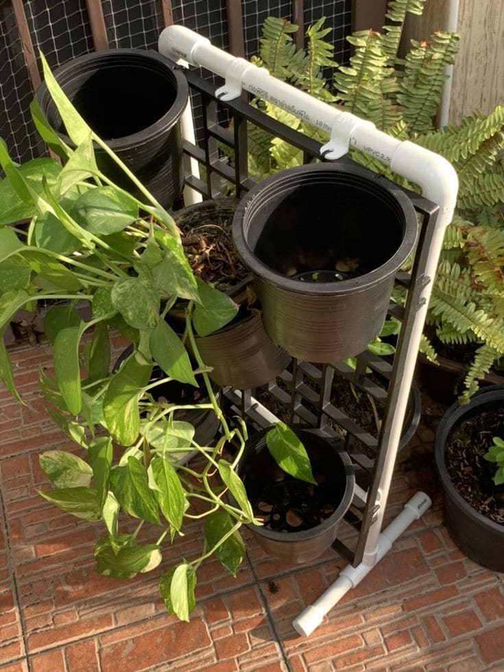 PVC Hanging Planter Rack
