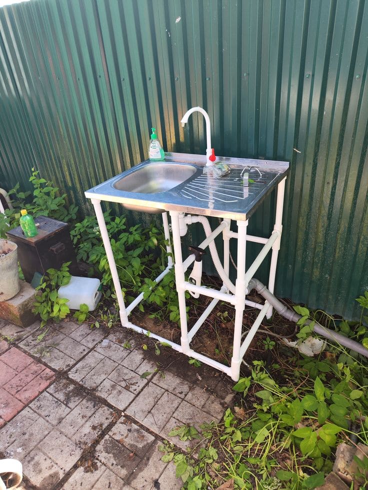 PVC Outdoor Sink Stand