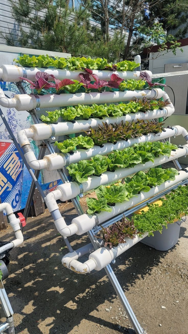 PVC Vertical Hydroponic Garden