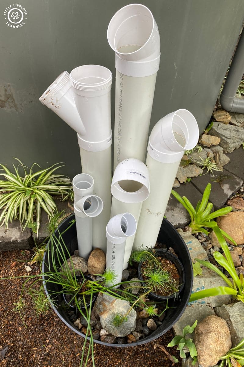 PVC Water Fountain Planter