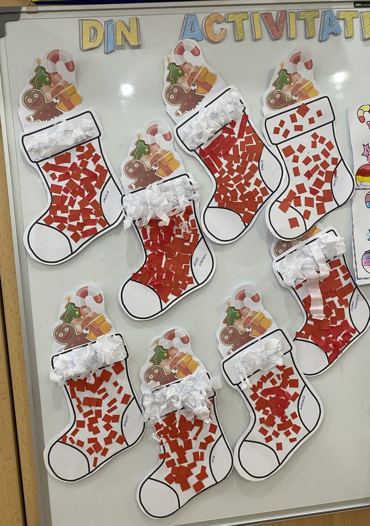 Paper Mosaic Christmas Stocking