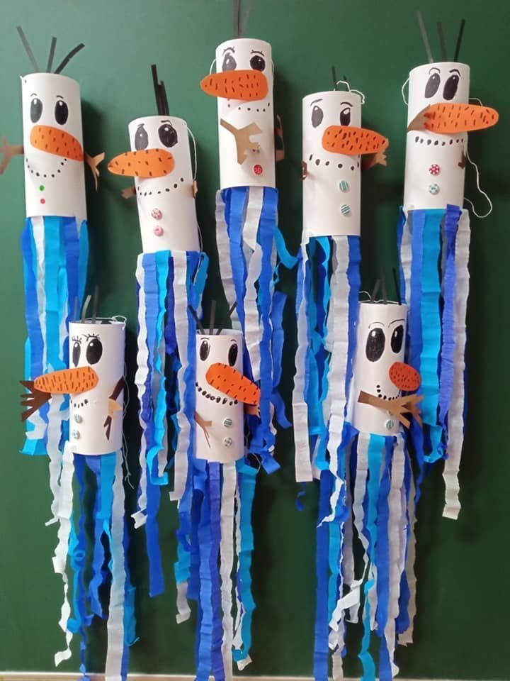 Paper Snowman Streamer Craft