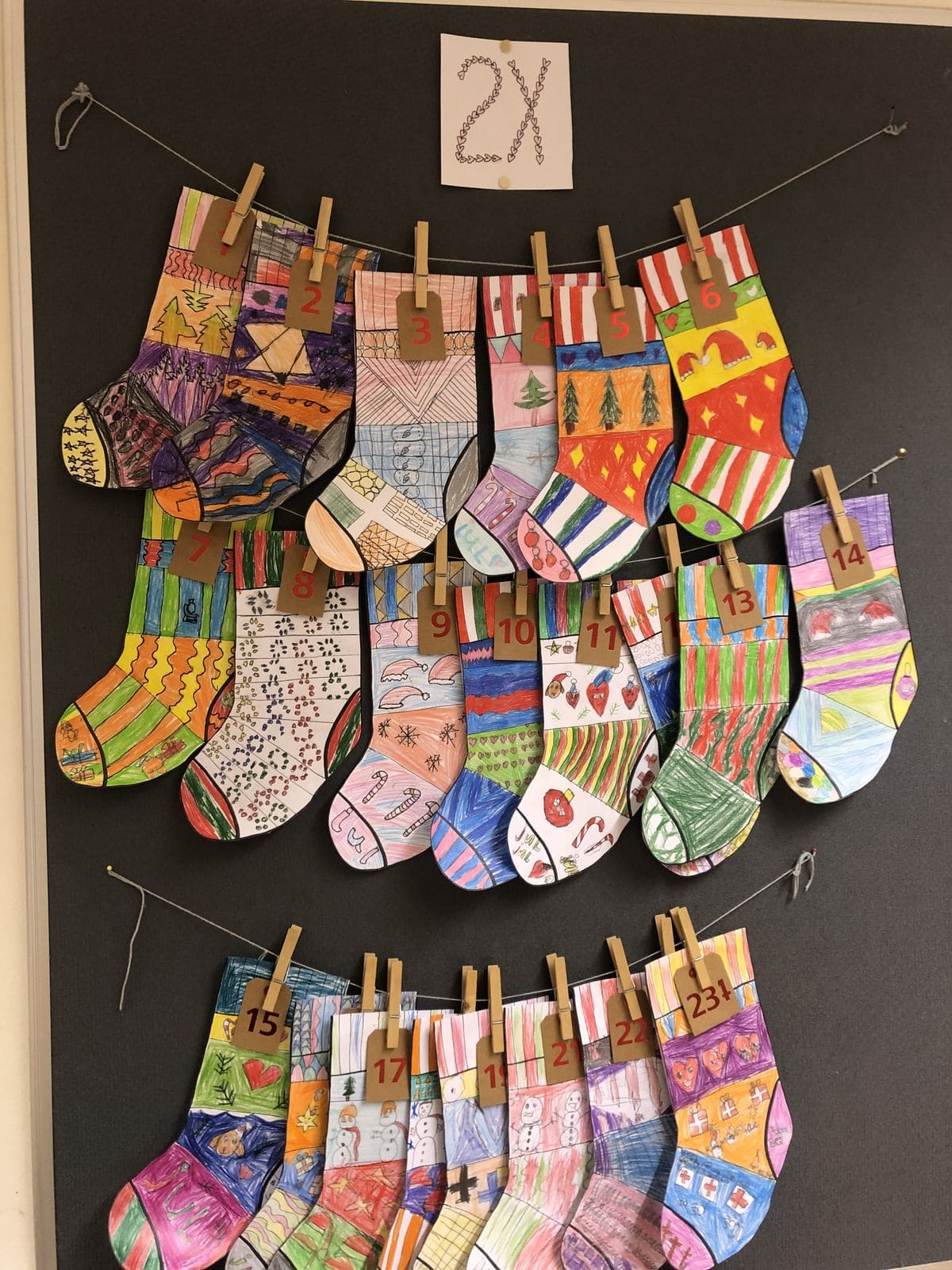 Paper Stocking Advent Calendar