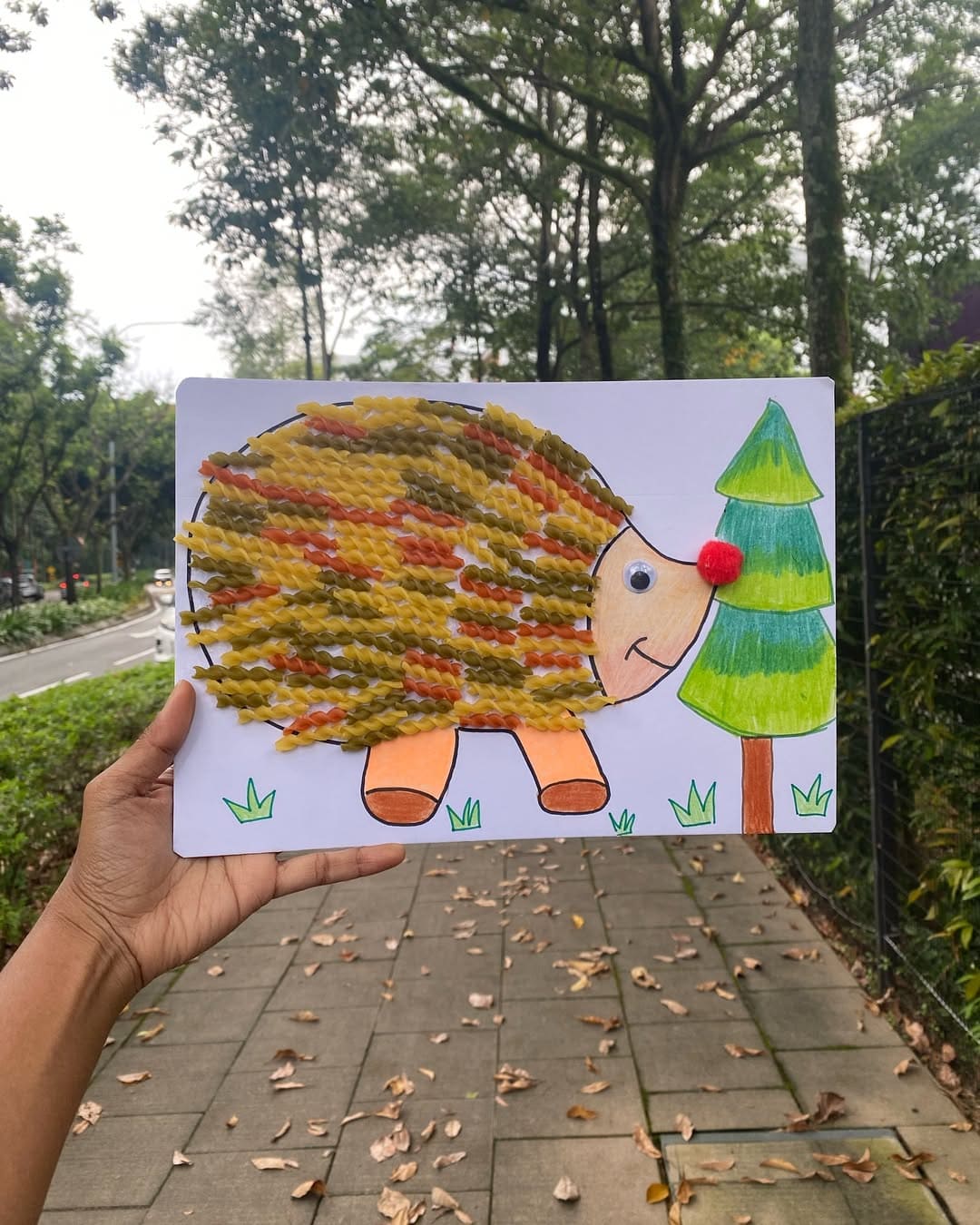 20 Fun and Easy Pasta Crafts for Kids and Adults Alike Pasta Hedgehog Craft