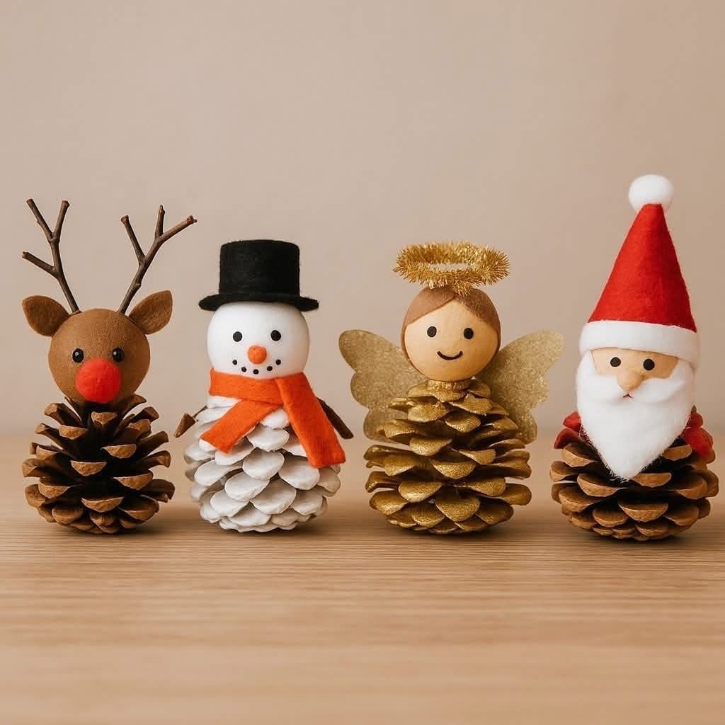 Pinecone Christmas Characters