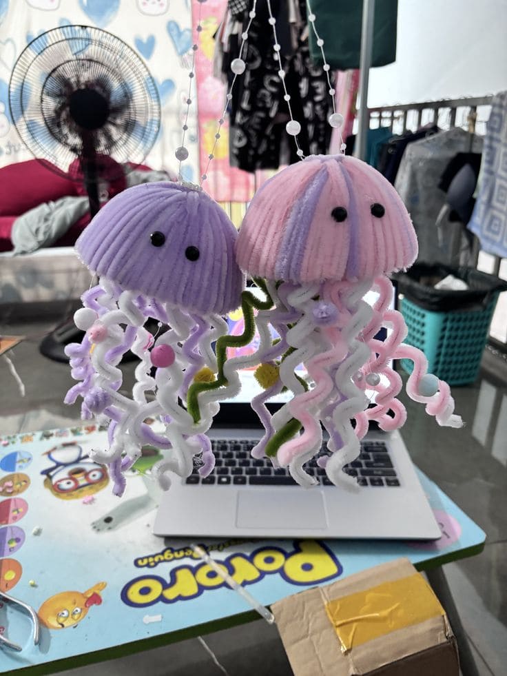 Pipe Cleaner Jellyfish Hanging Decor