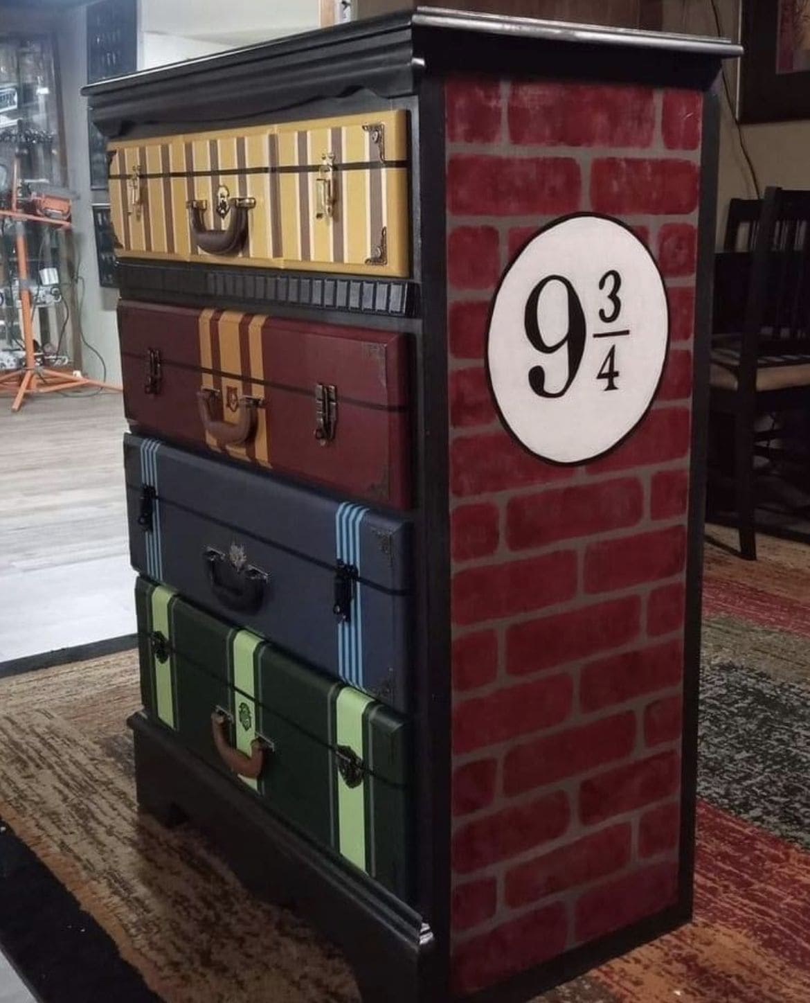 20 Magical Harry Potter Christmas Decor Ideas to Enchant Your Home Platform 9¾ Dresser Makeover