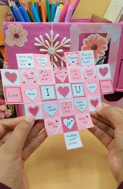 20 Handmade Valentine’s Card Ideas That Make Your Love Note Unforgettable Pop-Up Message Grid Card