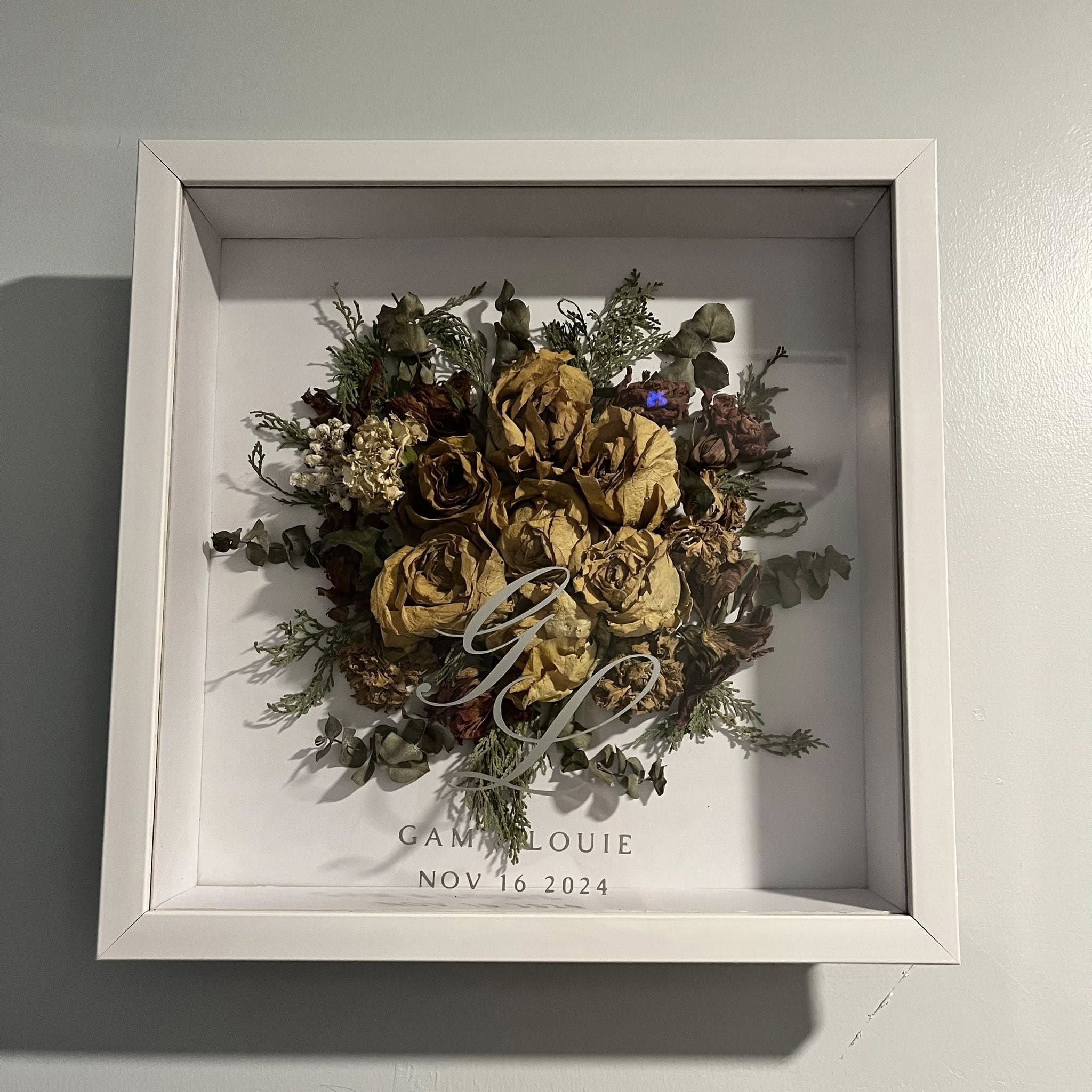 20 Unique Shadow Box Crafts to Showcase Your Treasured Keepsakes Preserved Wedding Bouquet Shadow Box