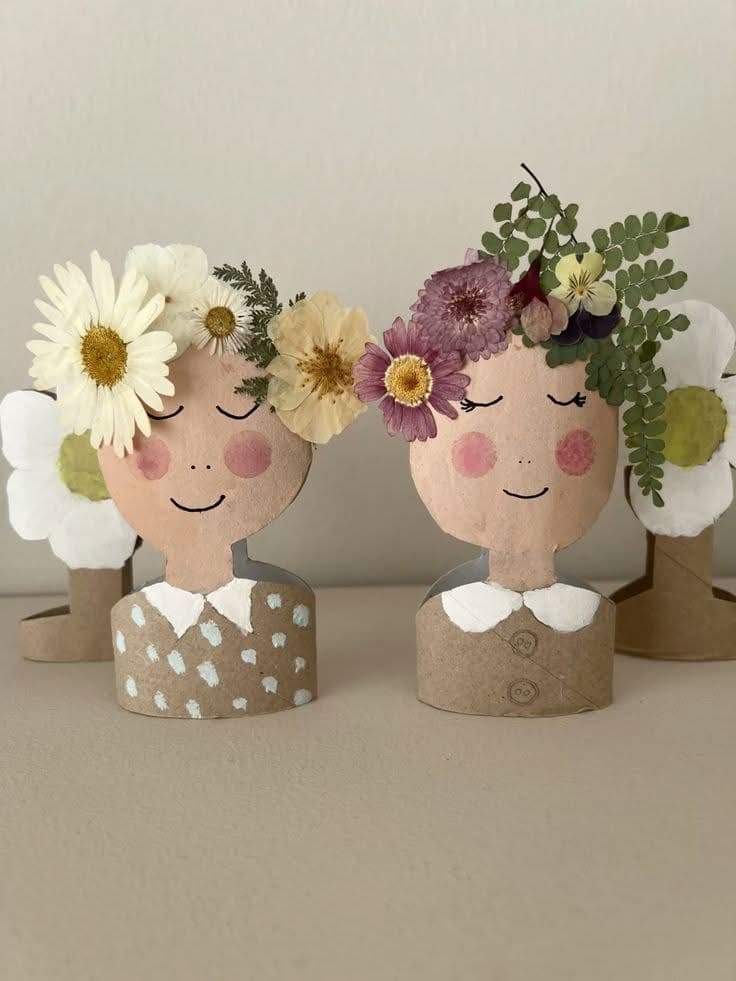 20 Fairy Doll Crafts to Create Your Own Fantasy World Pressed Flower Fairy Faces