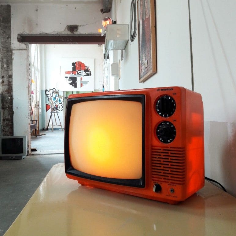 12 Old TV Makeovers to Give Nostalgia a Modern Twist Retro Orange TV Mood Lamp
