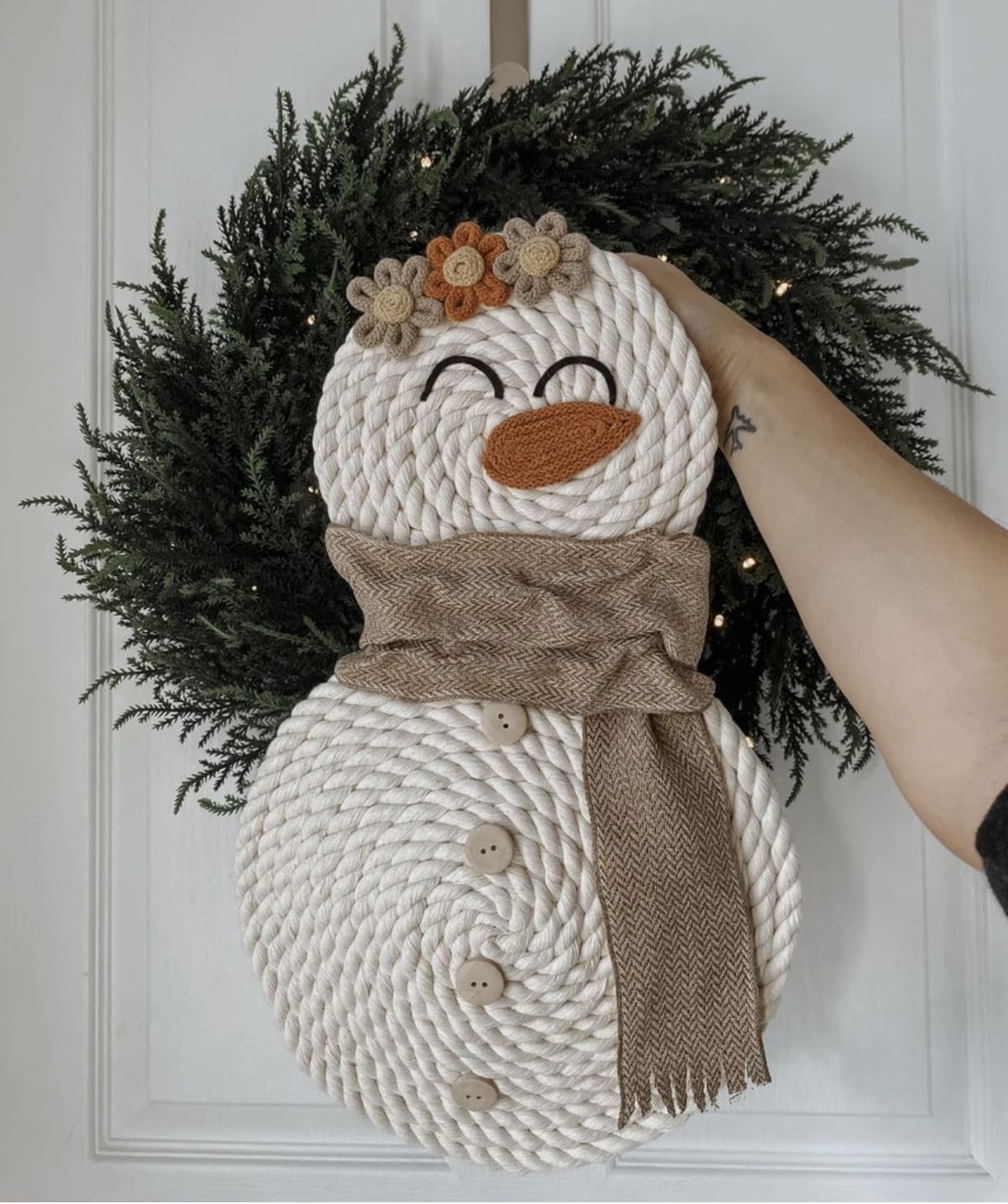 Rope Snowman Decoration