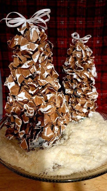 Rustic Brown Paper Christmas Trees