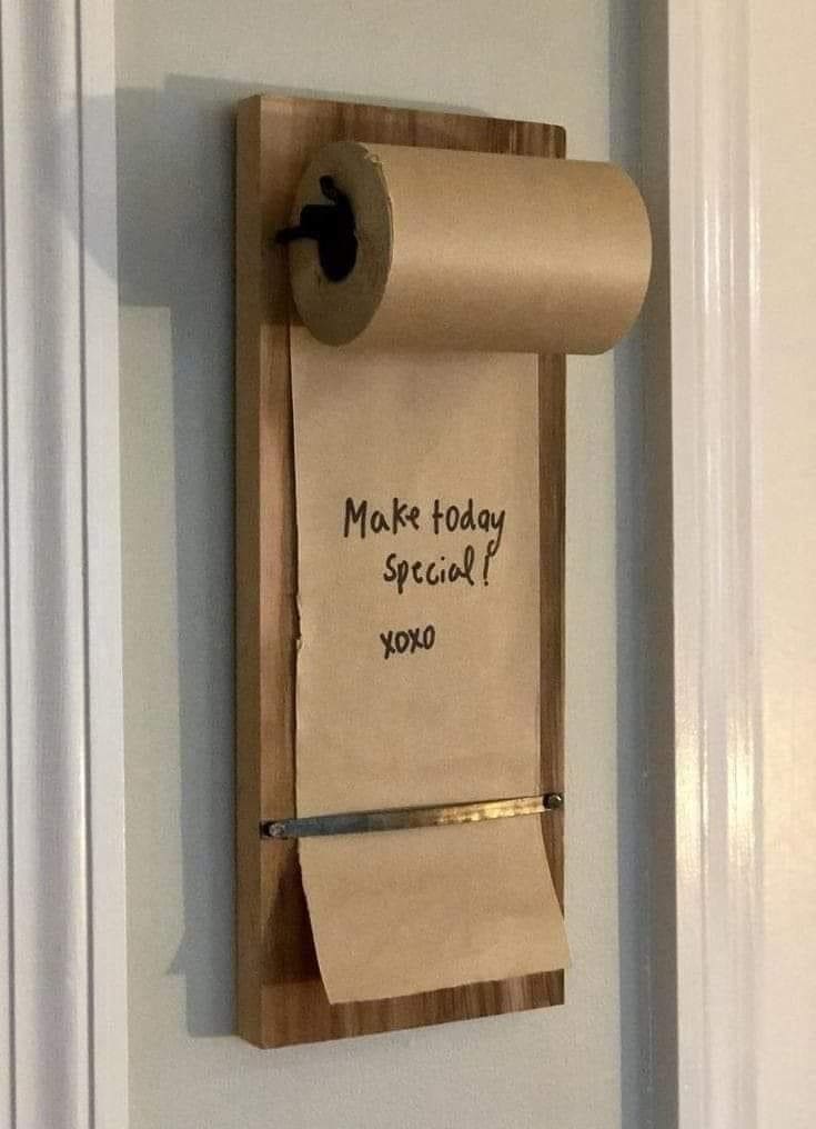 Rustic Brown Paper Wall Memo Roll