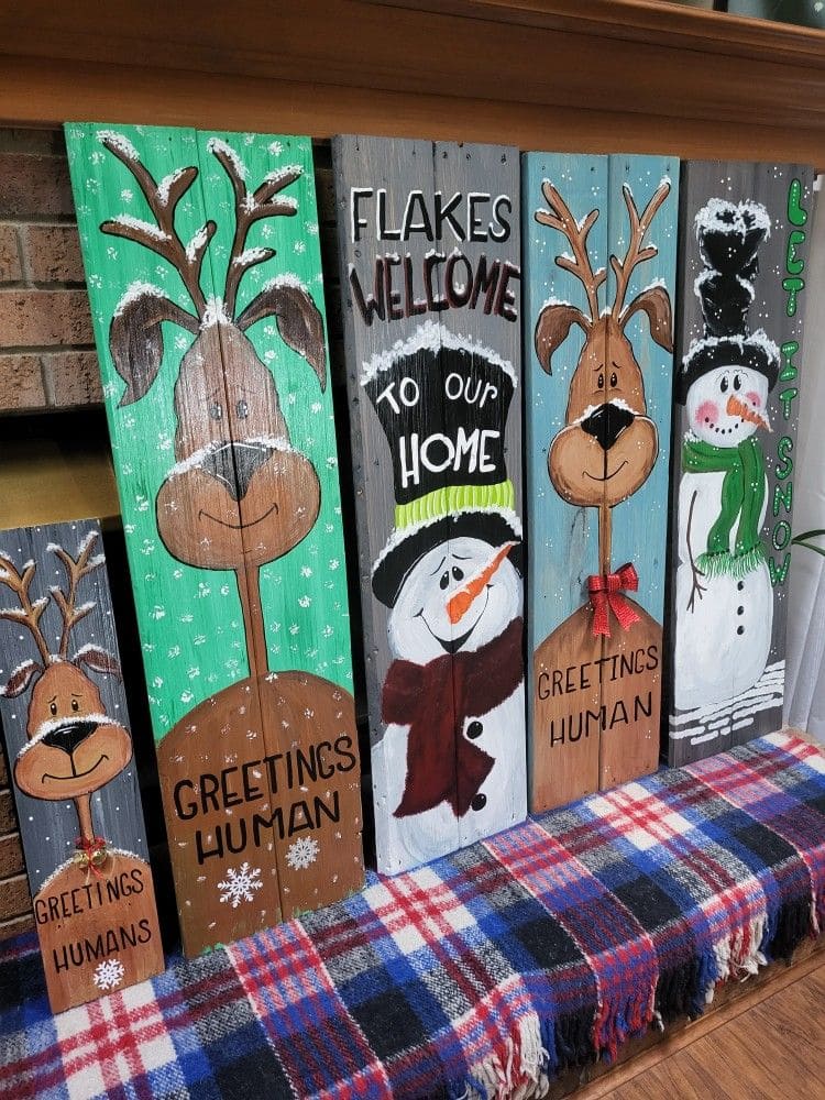 Rustic Christmas Pallet Sign Collection