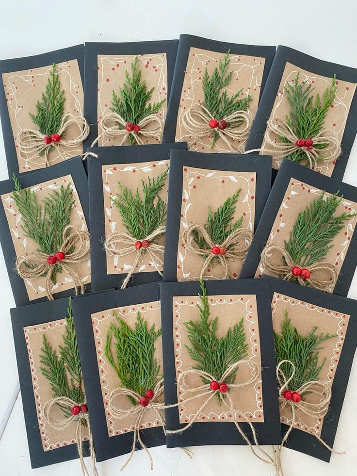 Rustic Evergreen Holiday Cards