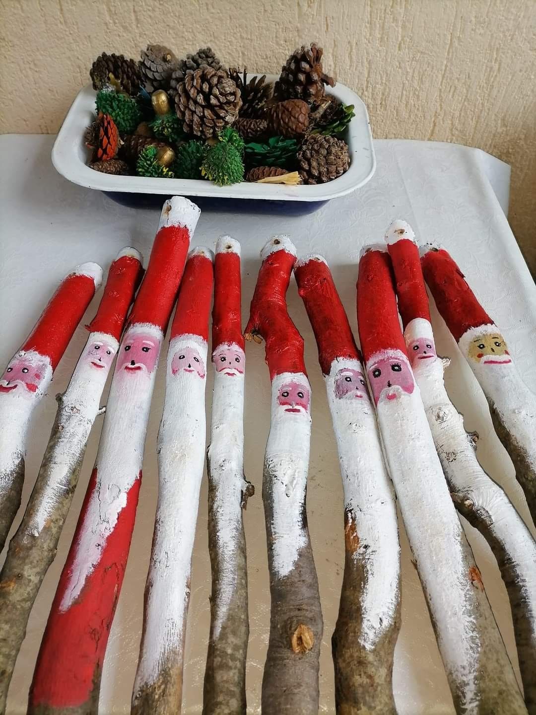Rustic Santa Stick Craft