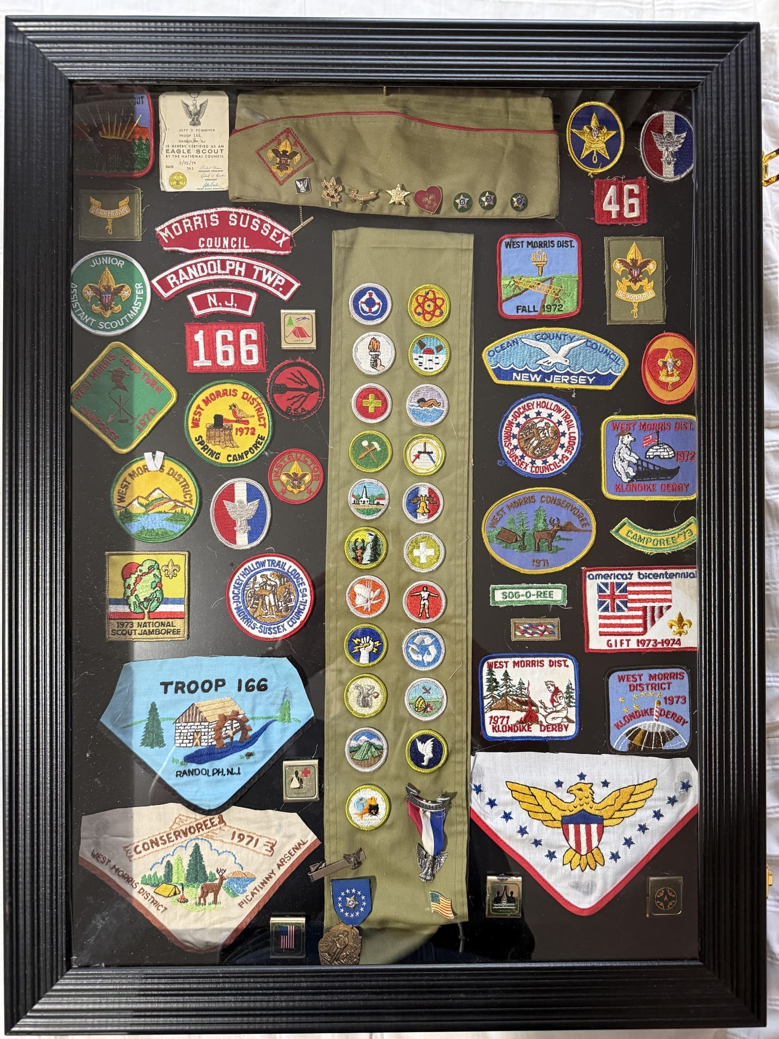 20 Unique Shadow Box Crafts to Showcase Your Treasured Keepsakes Scout Badge Memory Shadow Box