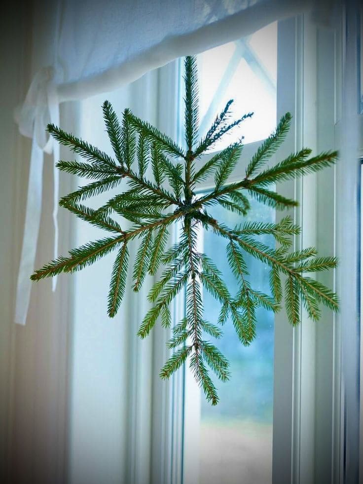 Simple Evergreen Window Star