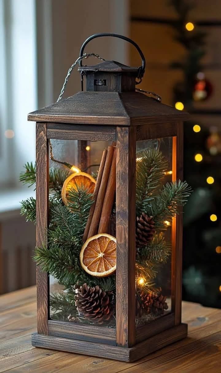 10 Ways to Fill Your Home with Christmas Spice Scents Spiced Lantern Decor