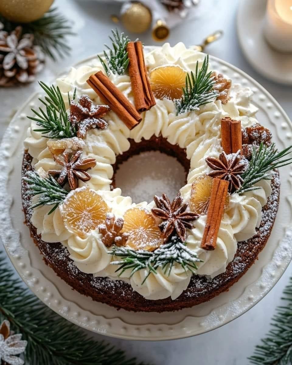 10 Ways to Fill Your Home with Christmas Spice Scents Spiced Wreath Cake
