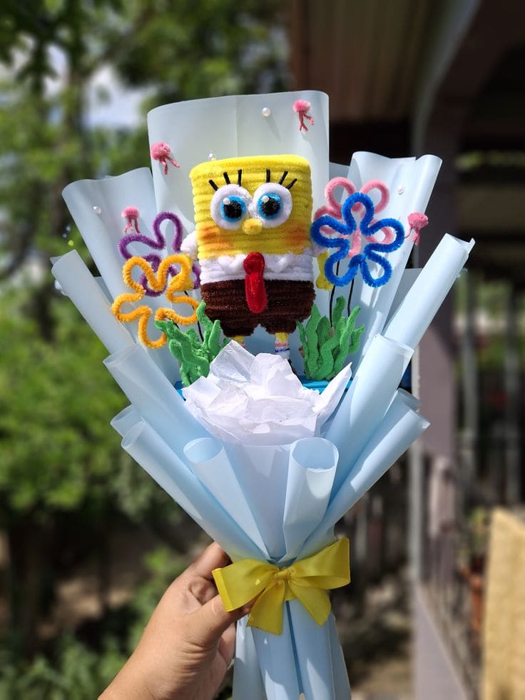 SpongeBob Pipe Cleaner Bouquet